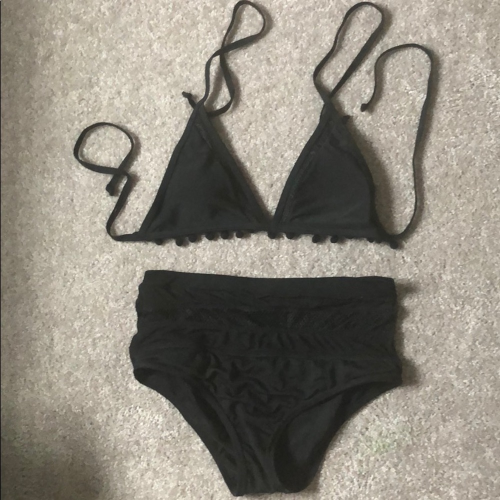 Bikini black high waist